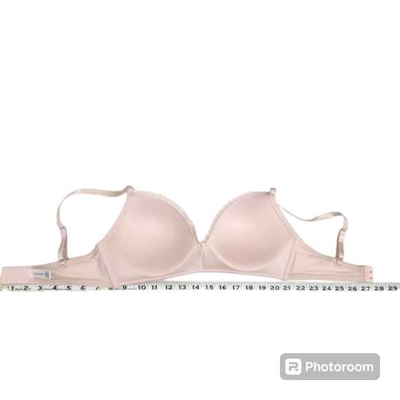 Laura Ashley Powder Pink Lightly Padded Wireless Comfy Bra 36C Style #8379-28 - Picture 11 of 12